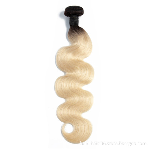 1b 613 brazilian bundle closure human hair lace frontal raw virgin hair weave body wave straight hair russian blonde